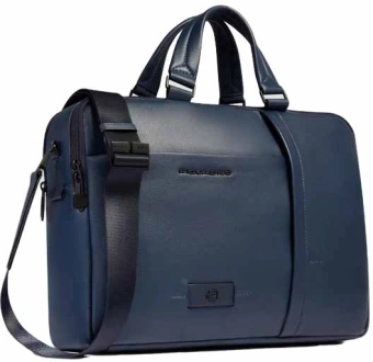 Деловая сумка мужская Piquadro Russel CA6026W137/BLU с отделением для ноутбука 15.6" синяя натур.кожа - купить недорого с доставкой в интернет-магазине