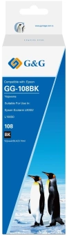 Чернила G&G GG-108BK C13T09C14A черный70мл для Epson Ecotank L8050/L18050 - купить недорого с доставкой в интернет-магазине