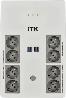 Источник бесперебойного питания ITK Electra EST8-600VA-1-001-L 360Вт 600ВА черный - купить недорого с доставкой в интернет-магазине