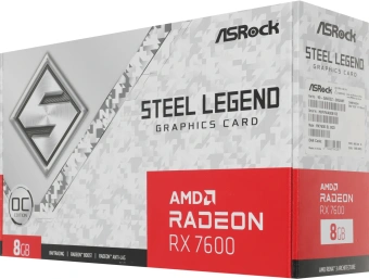 Видеокарта Asrock PCI-E 4.0 RX7600 SL 8GO AMD Radeon RX 7600 8Gb 128bit GDDR6 2320/18000 HDMIx1 DPx3 HDCP Ret - купить недорого с доставкой в интернет-магазине