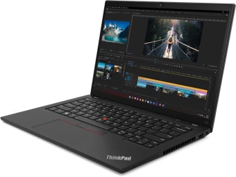 Ноутбук Lenovo ThinkPad T14 G4 Core i7 1360P 16Gb SSD512Gb Intel Iris Xe graphics 14" IPS WUXGA (1920x1200) noOS black WiFi BT Cam (21HEA0K200) - купить недорого с доставкой в интернет-магазине