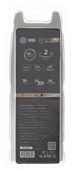 Кабель аудио-видео Cactus CS-HDMI.2-2 HDMI (m)/HDMI (m) 2м. Позолоченные контакты черный - купить недорого с доставкой в интернет-магазине