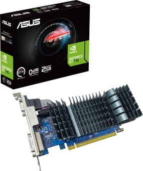 Видеокарта Asus PCI-E GT710-SL-2GD5-BRK-EVO NVIDIA GeForce GT 710 2Gb 64bit GDDR5 954/5012 DVIx1 HDMIx1 CRTx1 HDCP Ret low profile - купить недорого с доставкой в интернет-магазине