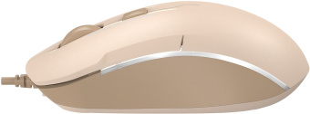 Мышь A4Tech Fstyler FM26 бежевый/коричневый оптическая 1600dpi USB для ноутбука 4but (FM26 USB (CAFE LATTE)) - купить недорого с доставкой в интернет-магазине