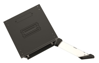 Шкаф коммутационный Hyperline (TWB-0645-GP-RAL9004) настенный 6U 600x450мм пер.дв.стекл 60кг черный IP20 сталь - купить недорого с доставкой в интернет-магазине