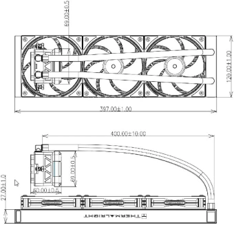Система водяного охлаждения Thermalright Frozen Warframe Pro 360 Soc-AM5/AM4/1151/1200/2066/2011/1700 черный 4-pin 29.6dB Al LCD Ret (F-WFRAME-PRO-360-BL) - купить недорого с доставкой в интернет-магазине