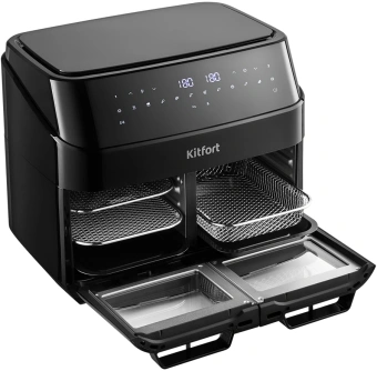 Аэрогриль Kitfort КТ-8153 12л 2600Вт черный - купить недорого с доставкой в интернет-магазине