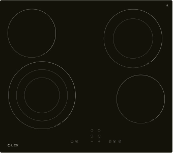 Варочная поверхность Lex EVH 642B BL черный - купить недорого с доставкой в интернет-магазине