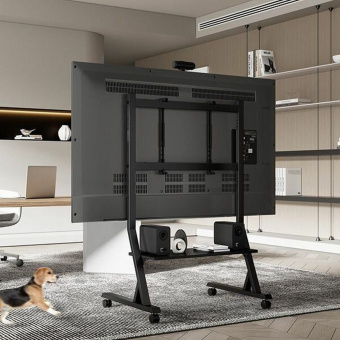 Подставка для телевизора Ultramounts UM306B черный 45"-90" макс.60кг напольный мобильный - купить недорого с доставкой в интернет-магазине