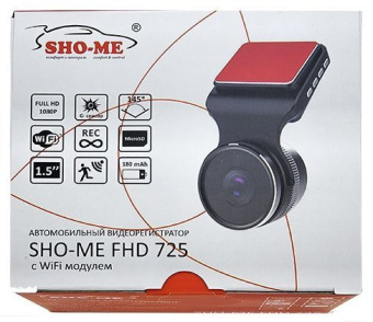 Видеорегистратор Sho-Me FHD-725 черный 1080x1920 1080p 145гр. GP5168 - купить недорого с доставкой в интернет-магазине