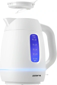 Чайник электрический Polaris PWK 0723DDW 1.7л. 2400Вт белый корпус: пластик - купить недорого с доставкой в интернет-магазине