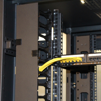 Кабельный органайзер вертикальный Lanmaster TWT-CBB-DVO-42U/M односторонний пальцы 42U шир.:19" глуб.:155мм (упак.:2шт) - купить недорого с доставкой в интернет-магазине