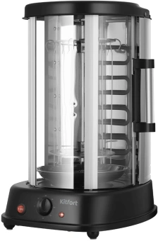 Шашлычница электрическая Kitfort КТ-1411 1500Вт серебристый/черный - купить недорого с доставкой в интернет-магазине