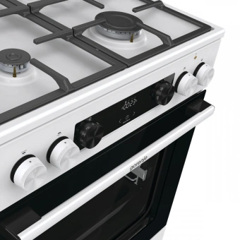 Плита Комбинированная Gorenje GKS6C71WF белый (металлическая крышка) реш.чугун - купить недорого с доставкой в интернет-магазине