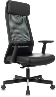 Кресло руководителя Бюрократ T-995 черный TW-01 экокожа/сетка с подголов. крестов. металл черный - купить недорого с доставкой в интернет-магазине