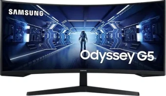 Монитор Samsung 34" LC34G55TWWPXEN черный VA LED 1ms 21:9 HDMI матовая 250cd 178гр/178гр 3440x1440 165Hz DP UW 5.6кг - купить недорого с доставкой в интернет-магазине