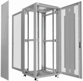 Шкаф серверный Cabeus (ND-05C-42U80/100) напольный 42U 800x1000мм пер.дв.перфор. задн.дв.перфор. 800кг серый 900мм IP20 сталь - купить недорого с доставкой в интернет-магазине
