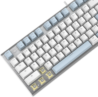 Клавиатура A4Tech Fstyler FS100 Neon механическая синий/белый USB for gamer LED (FS100) - купить недорого с доставкой в интернет-магазине