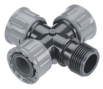 Крестовина Gardena PRO Д.вх.1" Д.вых.1" (в компл.:5 предметовпред.) (02750-20.000.00) - купить недорого с доставкой в интернет-магазине