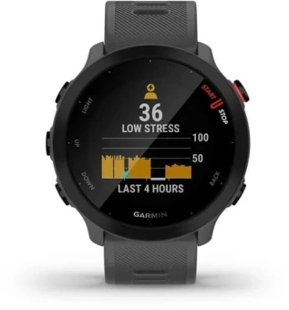 Смарт-часы Garmin Forerunner 55 42мм 1.04" LCD корп.серый рем.серый разм.брасл.:127-220мм (010-02562-13) - купить недорого с доставкой в интернет-магазине