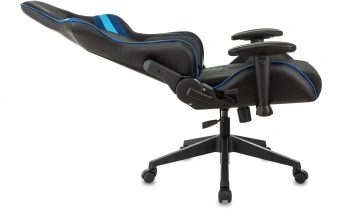 Кресло игровое Zombie VIKING 4 AERO черный/синий ткань/эко.кожа с подголов. крестов. пластик - купить недорого с доставкой в интернет-магазине