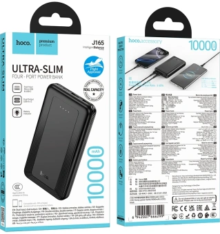 Мобильный аккумулятор Hoco J165 Honey 10000mAh 3A черный (66299) - купить недорого с доставкой в интернет-магазине