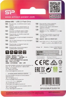Флеш Диск Silicon Power 32GB Ultima U02 SP032GBUF2U02V1K USB2.0 черный - купить недорого с доставкой в интернет-магазине