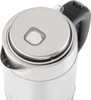 Чайник электрический Hyundai HYK-G4015 1.9л. 2200Вт черный/серебристый корпус: стекло - купить недорого с доставкой в интернет-магазине