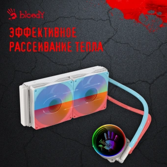 Система водяного охлаждения Bloody BD-LC240ARGB1 ARGB Soc-AM5/AM4/1200/1700/1851 белый 4-pin 22-35dB Al+Cu LCD 260W 1200gr Ret (BD-LC240ARGB1-WH) - купить недорого с доставкой в интернет-магазине