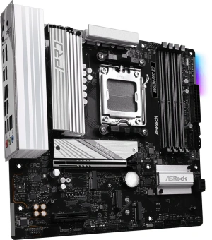 Материнская плата Asrock B850M PRO RS Socket AM5 AMD B850 4xDDR5 mATX AC`97 8ch(7.1) 2.5Gg RAID+HDMI+DP - купить недорого с доставкой в интернет-магазине
