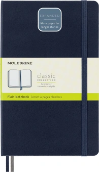 Блокнот Moleskine CLASSIC EXPENDED QP062EXPB20 Large 130х210мм 400стр. нелинованный твердая обложка синий сапфир - купить недорого с доставкой в интернет-магазине