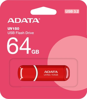 Флеш Диск A-Data 64GB DashDrive UV150 AUV150-64G-RRD USB3.0 красный - купить недорого с доставкой в интернет-магазине