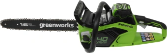 Цепная пила Greenworks GD40CS18K4 аккум. дл.шины:16" (40cm) 1аккум. 4Ач ЗУ (2005807UB) - купить недорого с доставкой в интернет-магазине