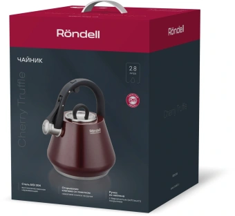 Чайник металлический Rondell Cherry Truffle RDS-2014 2.8л. бордовый - купить недорого с доставкой в интернет-магазине