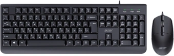 Клавиатура + мышь Acer OCC400 клав:черный мышь:черный USB (ZL.ACCCC.015) - купить недорого с доставкой в интернет-магазине