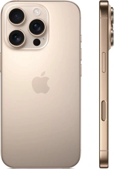 Смартфон Apple A3292 iPhone 16 Pro 1Tb бежевый титан моноблок 3G 4G 1Sim 6.3" 1206x2622 iOS 18 48Mpix 802.11 a/b/g/n/ac/ax/be NFC GPS Protect - купить недорого с доставкой в интернет-магазине