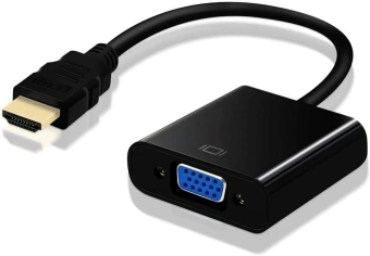 Переходник видео Premier 5-983B HDMI/VGA (f) 0.15м. черный - купить недорого с доставкой в интернет-магазине