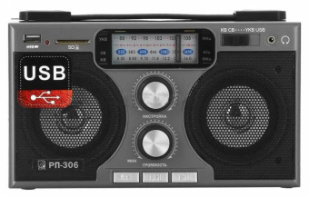 Радиоприемник портативный Сигнал БЗРП РП-306 черный USB SD - купить недорого с доставкой в интернет-магазине