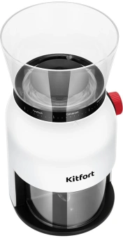 Кофемолка Kitfort КТ-7566 150Вт сист.помол.:жернова вместим.:180гр белый/черный - купить недорого с доставкой в интернет-магазине
