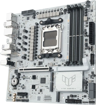 Материнская плата Asus TUF GAMING B850M-PLUS WIFI7 W SocketAM5 AMD B850 4xDDR5 mATX AC`97 8ch(7.1) 2.5Gg RAID+HDMI+DP - купить недорого с доставкой в интернет-магазине