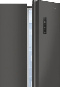 Холодильник Weissgauff WSBS 500 Inverter NoFrost Dark Grey 2-хкамерн. серый стекло инвертер - купить недорого с доставкой в интернет-магазине