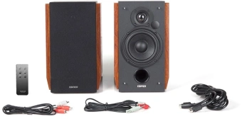 Колонки Edifier R1700BT 2.0 коричневый 66Вт BT - купить недорого с доставкой в интернет-магазине