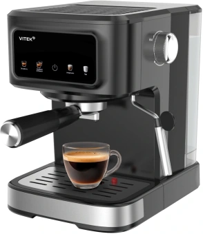 Кофеварка рожковая Vitek VT-CME1500 1100Вт черный - купить недорого с доставкой в интернет-магазине