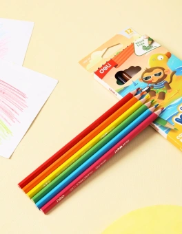 Карандаши цв. Deli EC00120 ColoRun трехгран. пластик 24цв. коробка/европод. (24шт) - купить недорого с доставкой в интернет-магазине