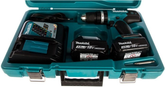 Дрель-шуруповерт Makita DHP453RFE аккум. патрон:быстрозажимной (кейс в комплекте) - купить недорого с доставкой в интернет-магазине