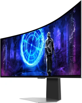 Монитор Samsung 49" Odyssey OLED G9 S49DG952SI серебристый OLED LED 32:9 HDMI M/M TV матовая HAS 250cd 178гр/178гр 5120x1440 240Hz FreeSync Premium Pro DP USB 12.6кг - купить недорого с доставкой в интернет-магазине