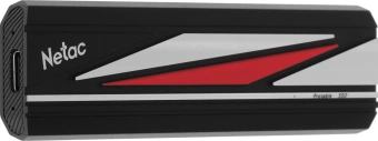 Накопитель SSD Netac USB-C 1TB NT01ZX20L-001T-32BK ZX20L черный - купить недорого с доставкой в интернет-магазине