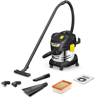 Строительный пылесос Karcher WD 4 S 1100Вт (уборка: сухая/влажная) черный - купить недорого с доставкой в интернет-магазине