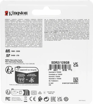 Флеш карта SDXC 128Gb Class10 Kingston SDR2/128GB Canvas React Plus w/o adapter - купить недорого с доставкой в интернет-магазине