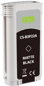 Картридж струйный Cactus CS-B3P22A №727 черный матовый (130мл) для HP DJ T920/T1500/T2530 с чипом - купить недорого с доставкой в интернет-магазине
